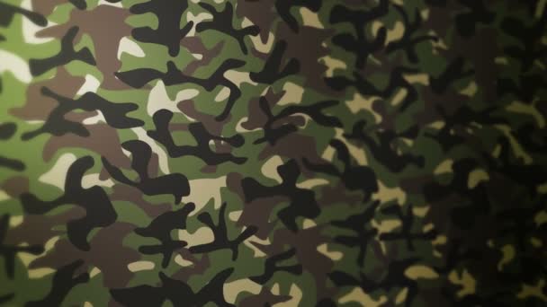 Verde sfondo modello camuffamento. Concetto uniforme militare. Linea astratta e texture ondulata. Animazione loop. - Filmati, video