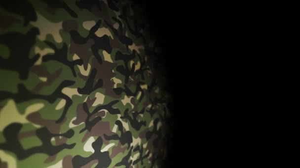 Fundo padrão de camuflagem verde. Conceito de uniforme militar. Linha abstrata e textura de onda. Animação em loop. - Filmagem, Vídeo
