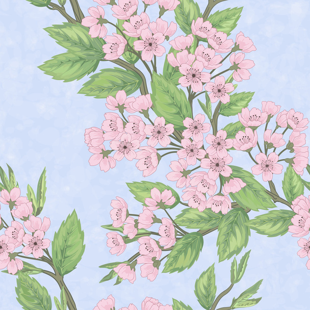 Beautiful seamless spring pattern - Vector, imagen