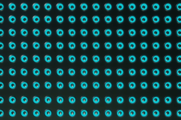 abstrakti Wall of Neon Hehkuva konsertti äänikaiutin Kitara ampeeria 3D renderöinti - Valokuva, kuva