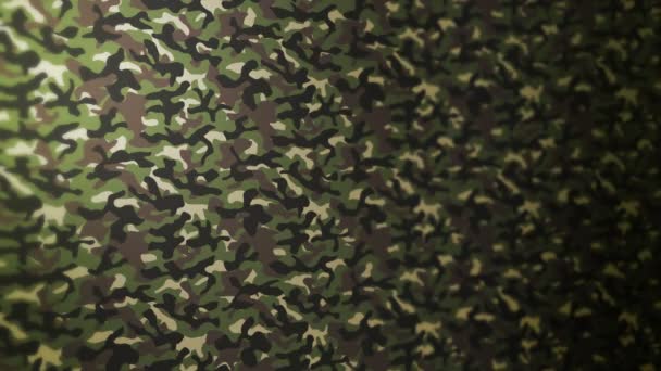 Grüner Hintergrund mit Tarnmuster. Militärisches Uniformkonzept. Abstrakte Linien- und Wellenstruktur. Schleifenanimation. - Filmmaterial, Video