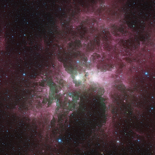 Afbeelding van een nevel genomen met behulp van een NASA telescoop - achtergrond template - elementen van deze afbeelding geleverd door nasa - Foto, afbeelding