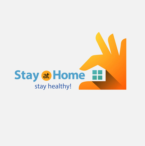 Résumé vectoriel, Rester à la maison rester en bonne santé - Vecteur, image