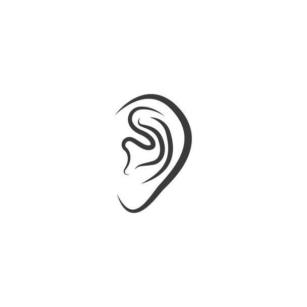 Ακουστικό λογότυπο πρότυπο διάνυσμα επίπεδη σχεδίαση - Διάνυσμα, εικόνα
