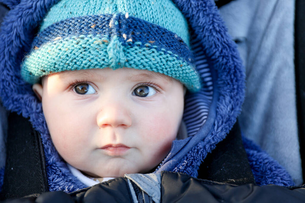 Portrait of Baby boy in outdoor outfits - Foto, Imagem