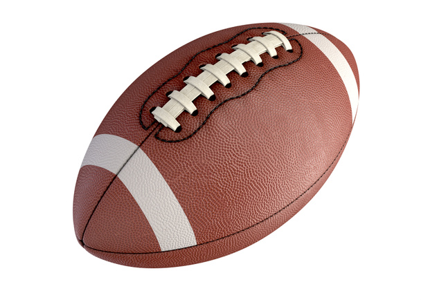 Illustration 3D du ballon de football américain isolé sur blanc. - Photo, image
