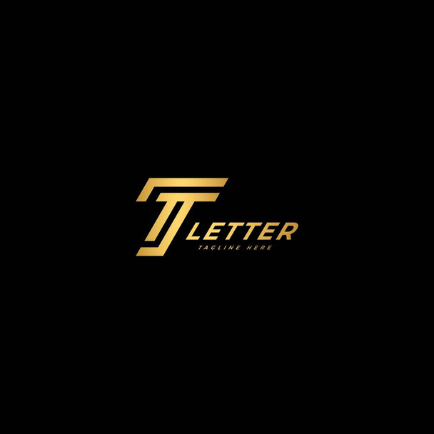 Letra T. Elegante vector de logotipo. Concepto de logo minimalista - Vector, imagen