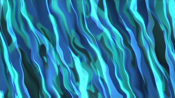 Movimiento dinámico abstracto de patrones ondulados coloridos con efecto de luz brillante agradable, alta calidad 4k, renderizado 3D - Foto, imagen