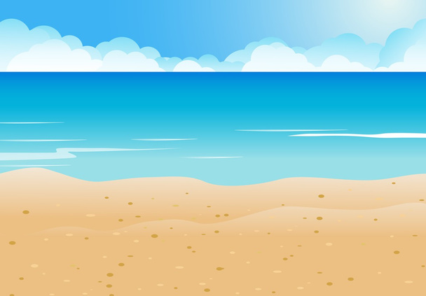 Playa y mar
 - Vector, imagen