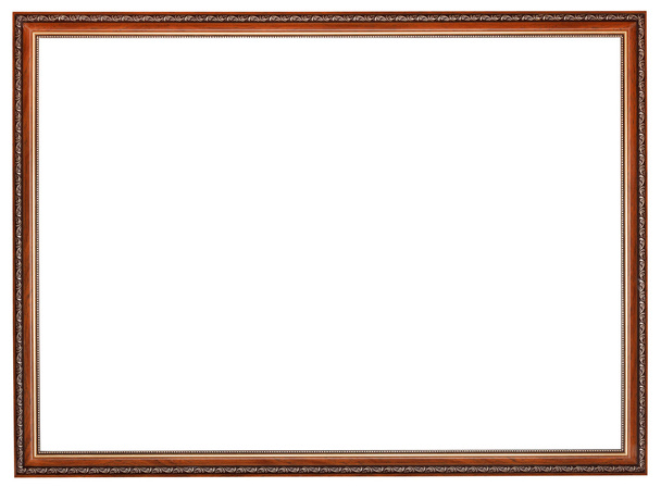 узкий резной ретро коричневый деревянный каркас
 - Фото, изображение