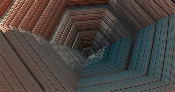 Bild dreidimensionaler Fraktale in Bewegung - Foto, Bild