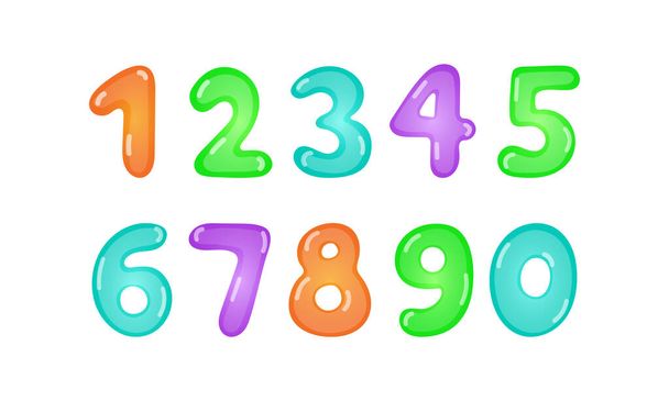Set of color numbers for kids. vector illustration - Vektor, obrázek