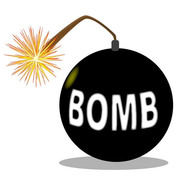 Cartoon Bomb - Vector, Image