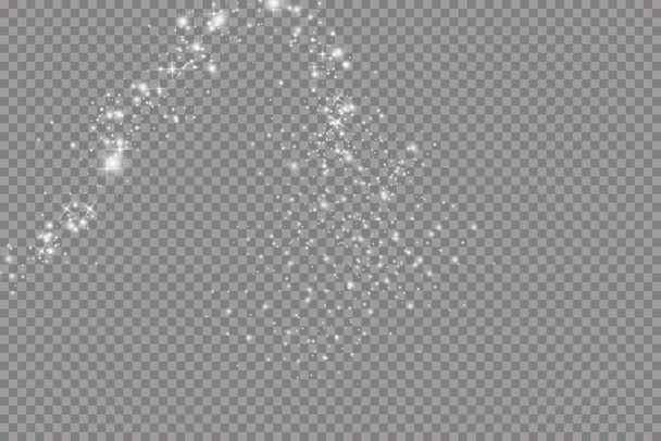 Efecto de luz brillante. Ilustración vectorial. Flash de Navidad. polvo - Vector, Imagen