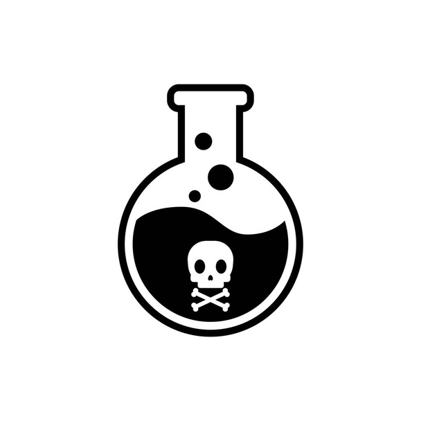 Vettore icona bottiglia veleno isolato su sfondo bianco - Vettoriali, immagini