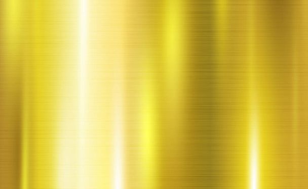 Fondo abstracto textura metal oro con reflejos blancos y amarillos - ilustración - Vector, Imagen