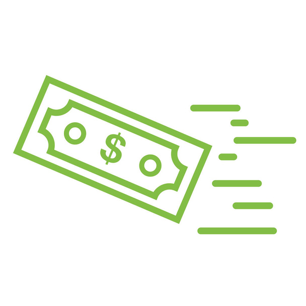 Envoi rapide d'argent transfert fonds vecteur de paiement icône. - Vecteur, image