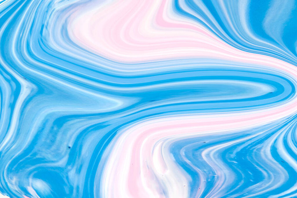 Transznemű színek márvány absztrakt háttér textúra. Grafikus minta kék, rózsaszín, fehér színű használni háttér padló kerámia pult csempe belső és szövet. - Fotó, kép