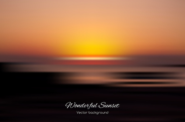 Wonderful sunset vector background - Vector, Image