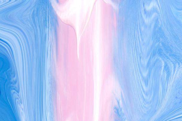 Transsukupuoliset värit marmori abstrakti tausta rakenne. Graafinen kuvio sininen, vaaleanpunainen, valkoinen väri käyttää tausta lattia keraaminen laskuri laatta sisustus ja kangas. - Valokuva, kuva