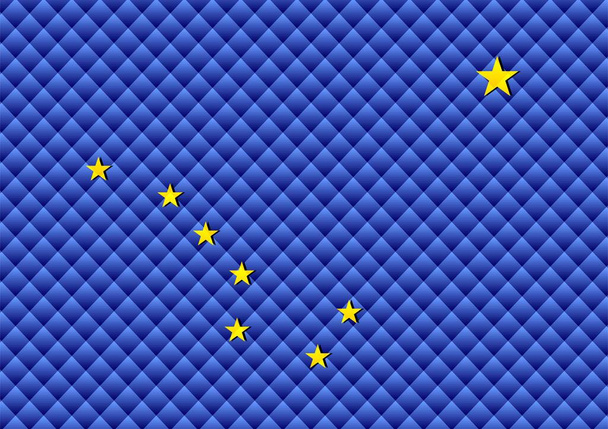 Mozaïekvlag van de Alaska - Illustratie, Driedimensionale vlag van Alaska - Vector, afbeelding