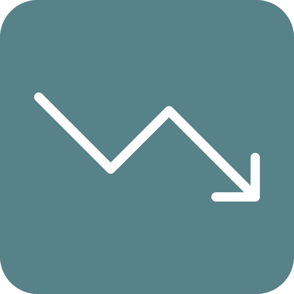 Chart, crisis, fall icon vector image. Can also be used for arrows and signs. Suitable for use on web apps, mobile apps and print media. - Vector, Image