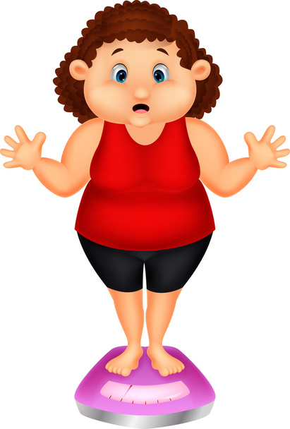 Fat woman - Vector, Image