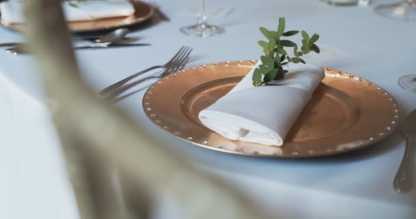 table décorée pour le dîner de mariage - Séquence, vidéo