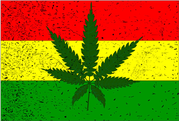rastafariánské vlajka - Vektor, obrázek