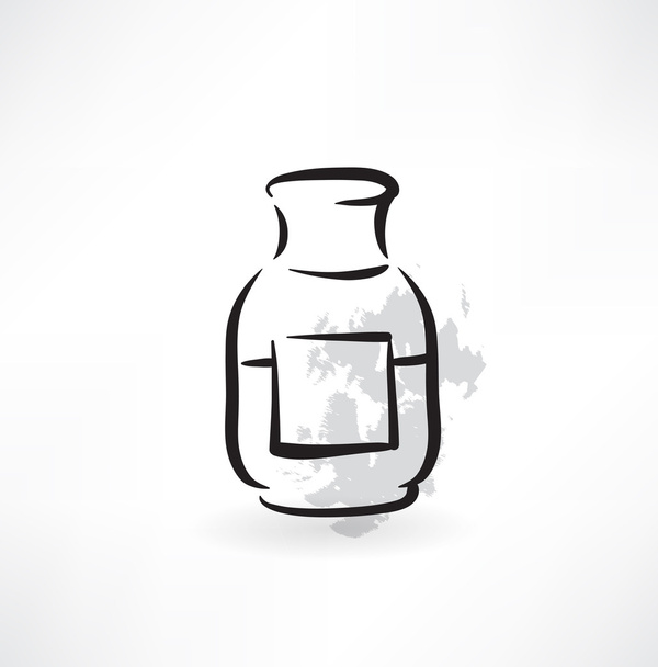 jar of pills grunge icon - Vektor, kép