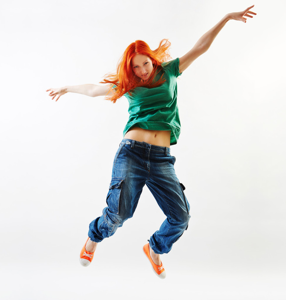 Modern style dancer jumping - 写真・画像