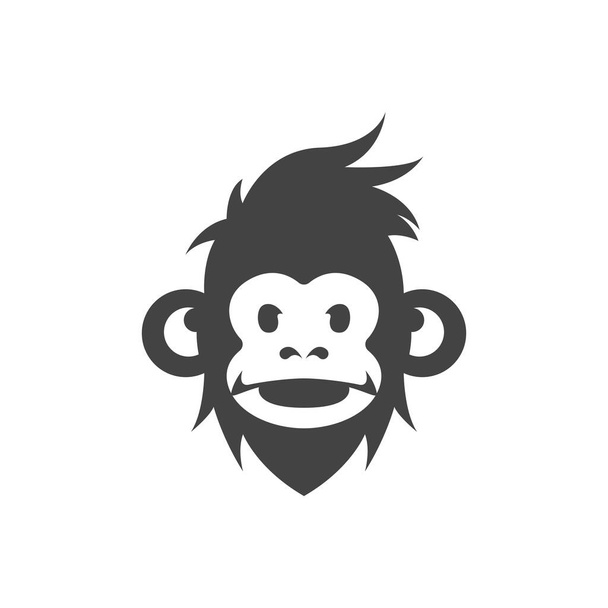 Apina logo kuvake kuvitus vektori tasainen muotoilu malli - Vektori, kuva