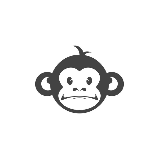 Modèle de dessin plat vectoriel icône logo singe - Vecteur, image