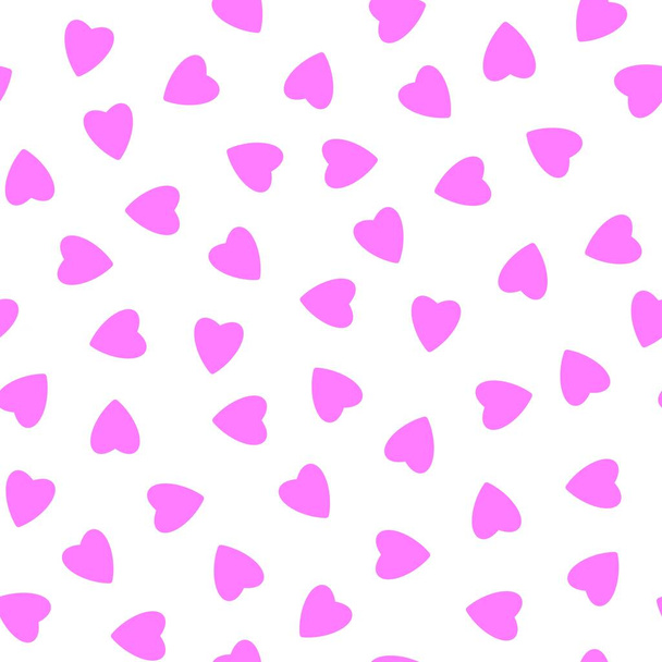 Eenvoudige harten naadloos patroon, eindeloze chaotische textuur gemaakt van kleine hart silhouetten.Valentijnsdag, moeders achtergrond.Geweldig voor Pasen, bruiloft, plakboek, cadeaupapier, textiel.. - Foto, afbeelding