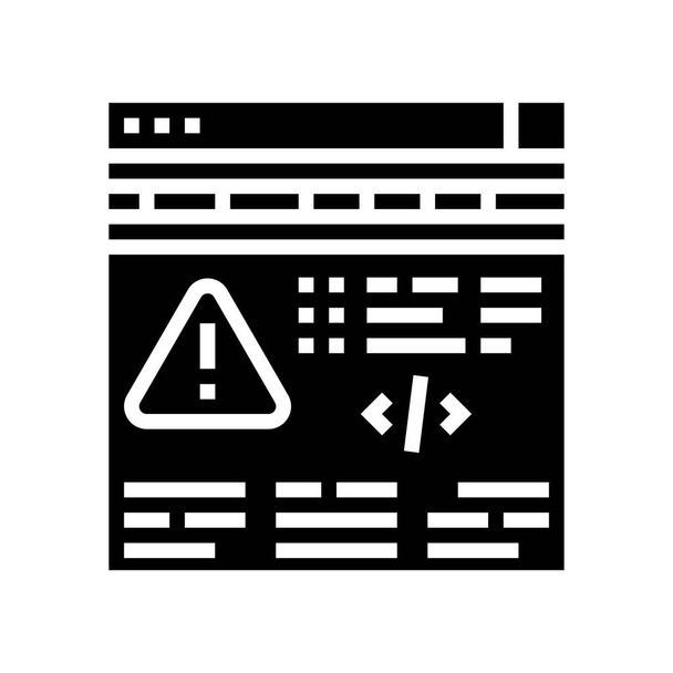vaststelling van programma fouten glyph pictogram vector illustratie - Vector, afbeelding