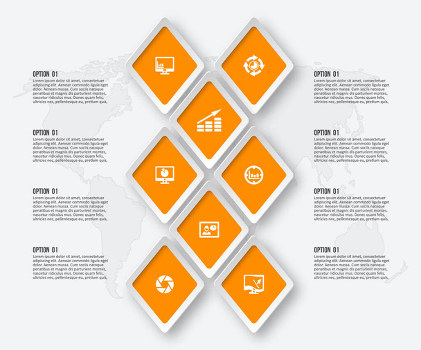 vector abstract 3d paper infographic elements.Business infographics - Вектор,изображение