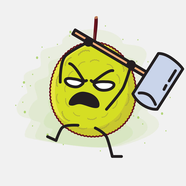 Un'illustrazione di Carino Entawak Jackfruit personaggio della mascotte - Vettoriali, immagini