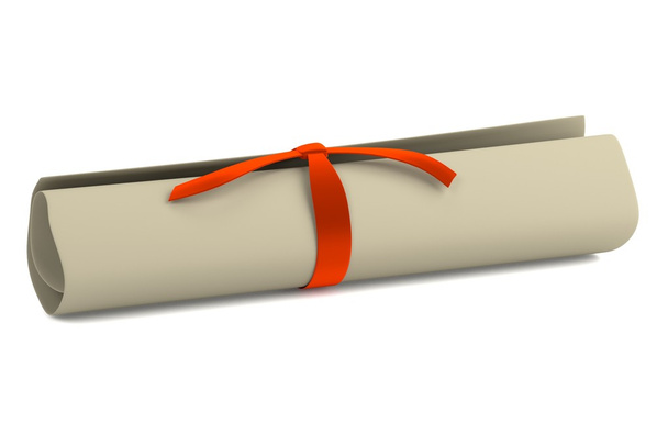 Realistic 3d render of scroll - Photo, Image