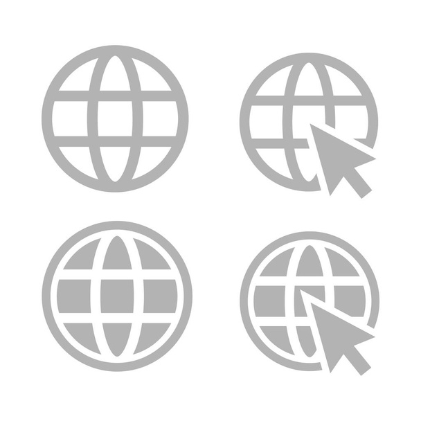 Globo icono símbolo conjunto eps 10 - Vector, Imagen
