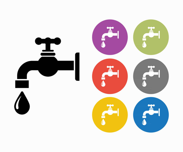 water faucet icon vector illustration eps 10 - Vector, Image