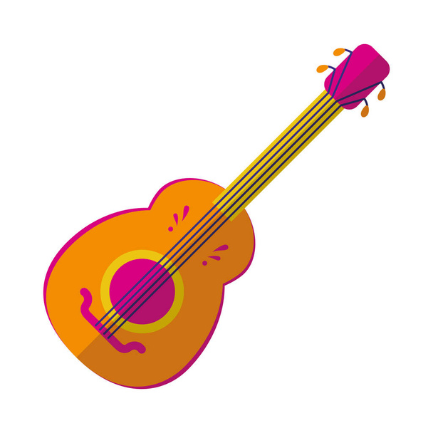 icône d'instrument de guitare, design coloré - Vecteur, image