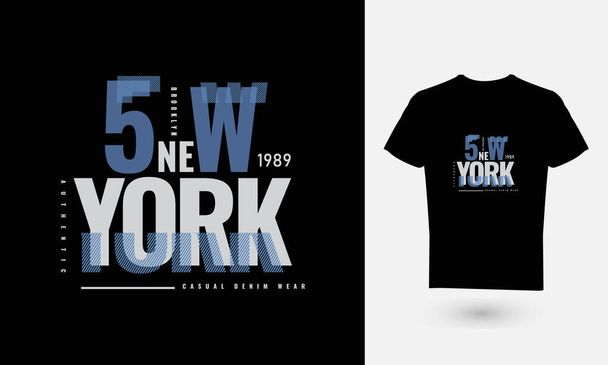 Векторна ілюстрація текстової графіки, NEWYORK. ідеально підходить для дизайну футболок, капюшнів тощо
. - Вектор, зображення