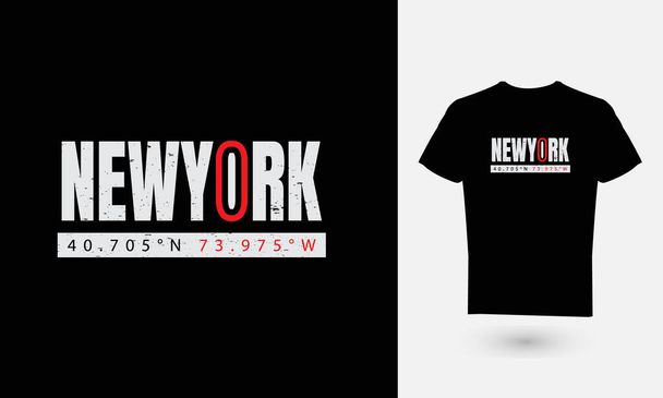 Ilustração vetorial de gráficos de texto, NEWYORK. perfeito para o design de camisetas, capuzes, etc. - Vetor, Imagem
