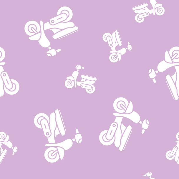 Wrapping paper - Seamless pattern of moto scooter symbols for vector graphic design - Вектор,изображение
