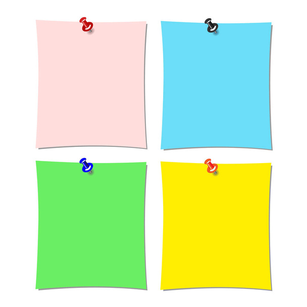 makety, vícebarevné listy papíru s odznakem na bílém pozadí - Vektor, obrázek