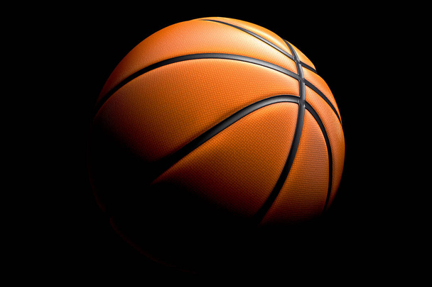 Basketball ball isolated on black background - Foto, immagini