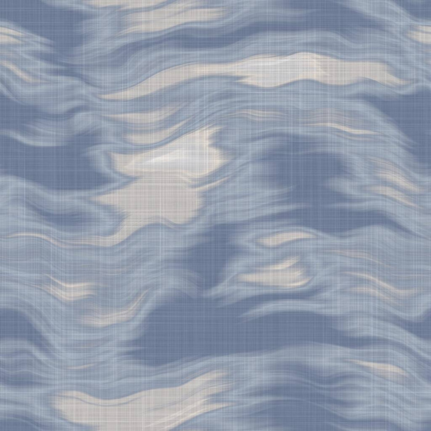 Απρόσκοπτη γαλλική αγροικία λινό στίγματα φόντο εκτύπωσης. Προβηγκία μπλε γκρι λινό ρουστίκ υφή μοτίβο. Shabby κομψό στυλ φοριέται υφαντά θαμπάδα λινάρι ύφασμα σε όλη την εκτύπωση. - Φωτογραφία, εικόνα