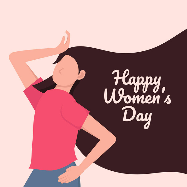 International happy women's day. Vector illustration - Vector, Imagen