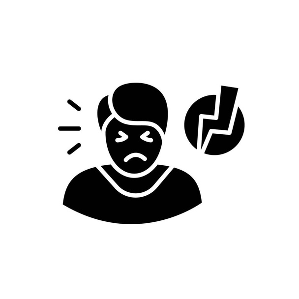 Irritability glyph icon - Vector, Image