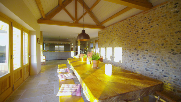 Dining area in country home - Footage, Video